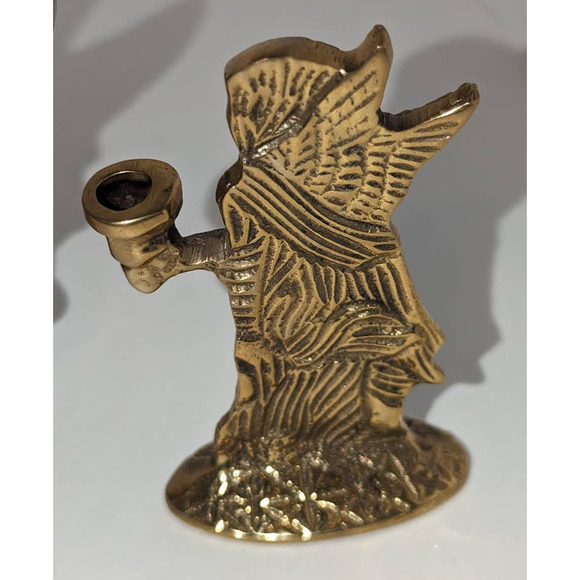 Set 3 Vintage Brass Angel Candle Holders in Original Box - Jainson Made in India - Picture 4 of 10